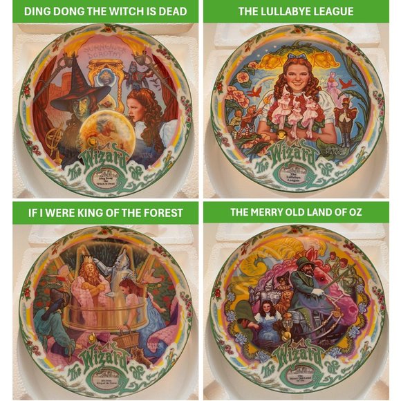 COMPLETE SET: Wizard of Oz Musical Moments Collector's Plates (8 plates) - Picture 2 of 16